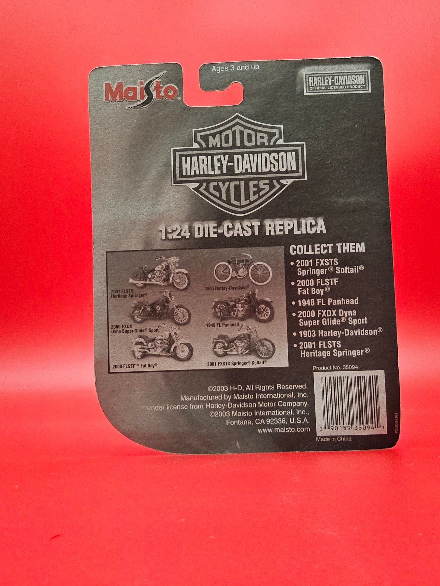 Harley Davidson die cast model sealed in original packaging