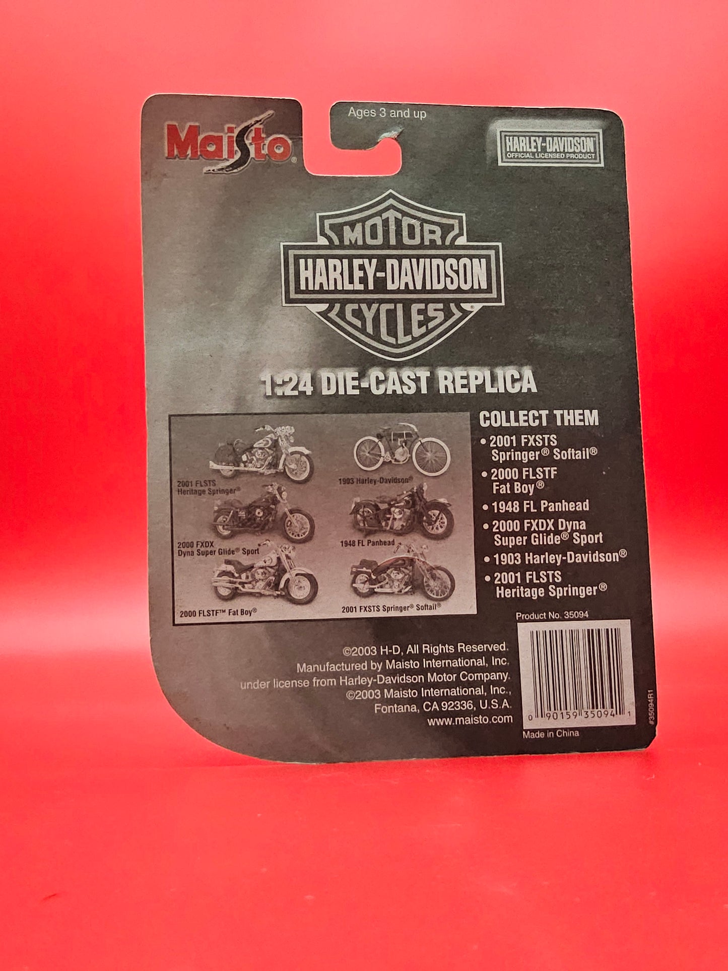 Harley Davidson die cast model sealed in original packaging