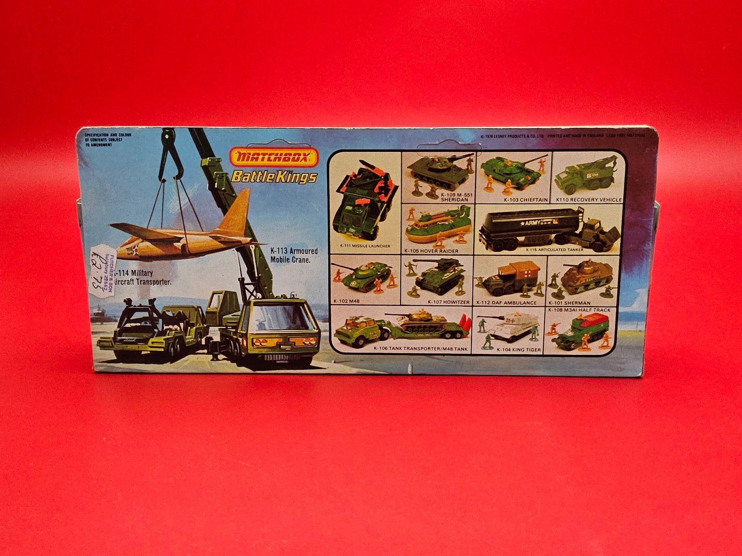 Matchbox battlekings #K116 artillery truck and field gun sealed