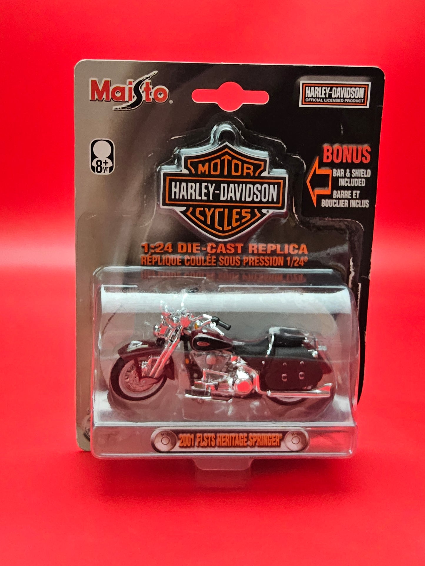 Harley Davidson 2001 FLSTS heritage springer model sealed in original packaging