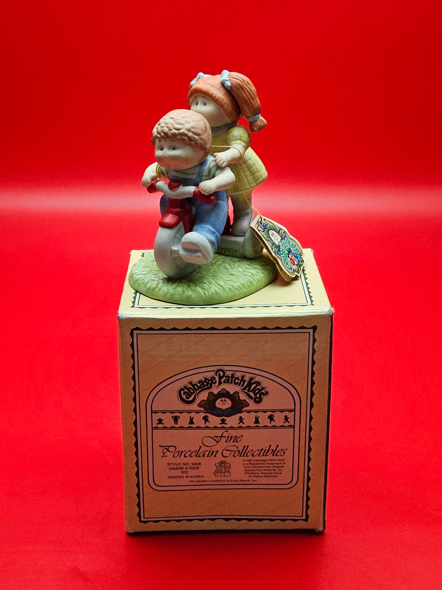Vintage Cabbage patch ornament scotter fun with original box