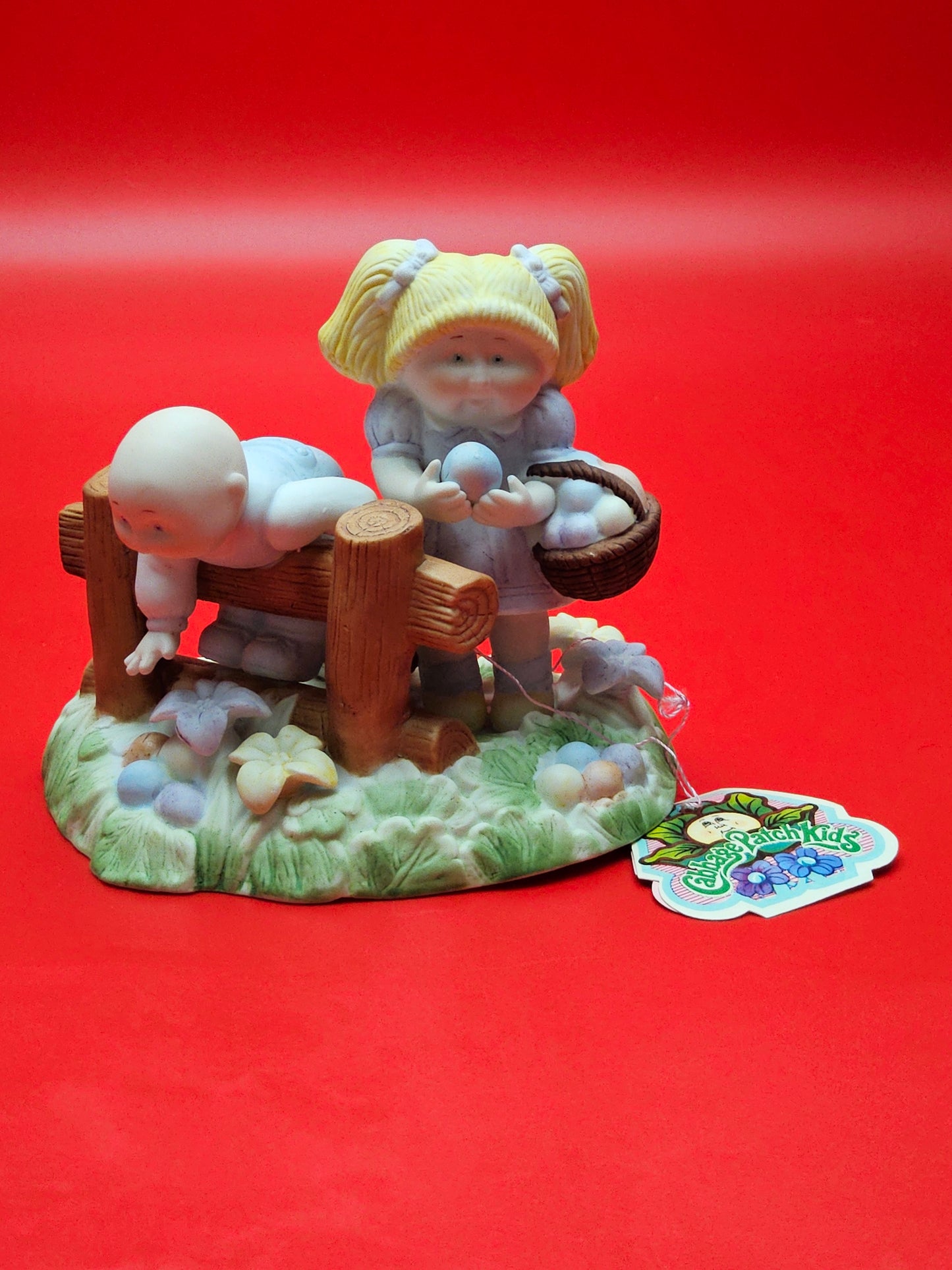 Vintage Cabbage patch ornament easter egg hunting with original box