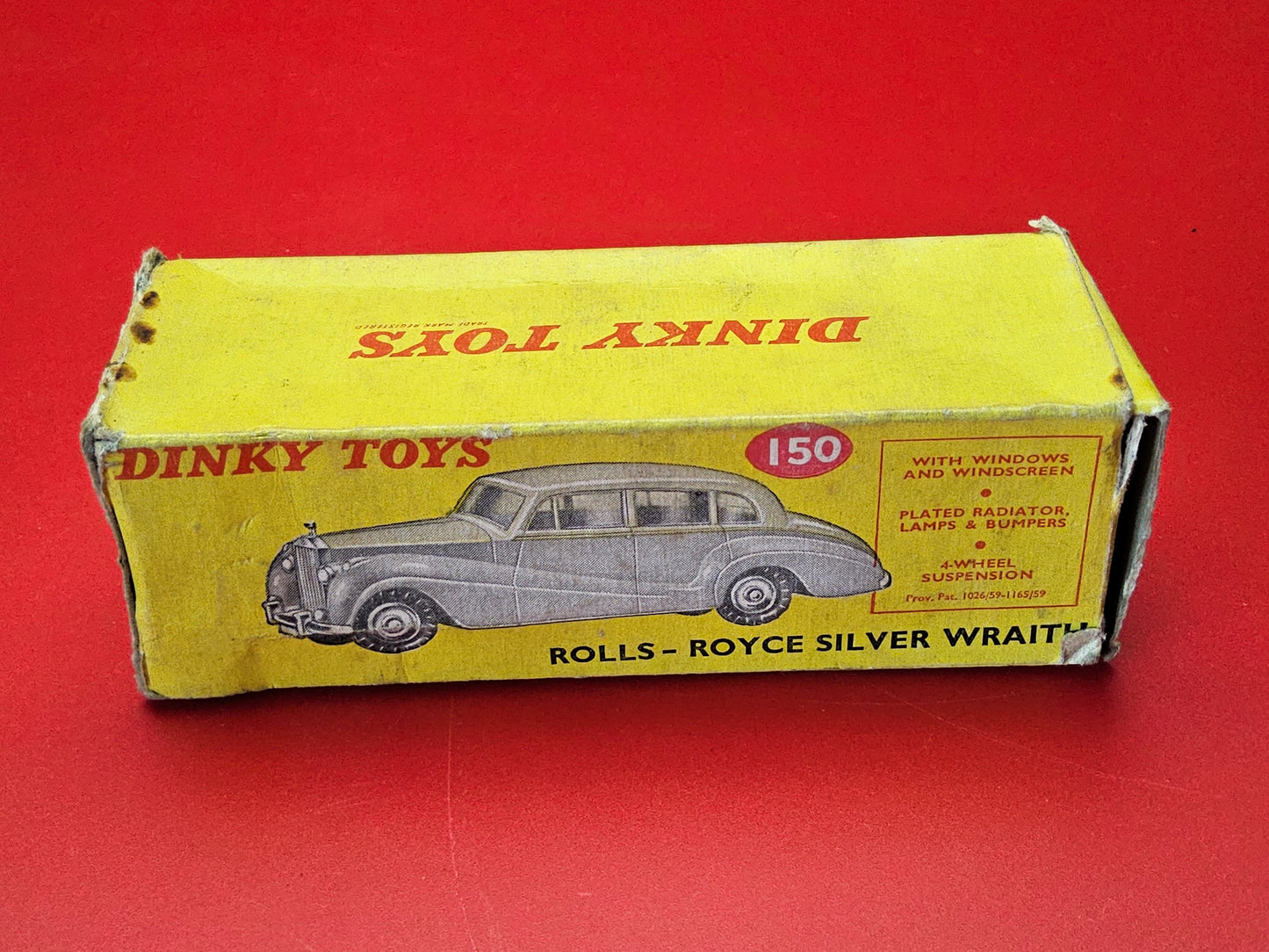 Dinky 150 rolls royce silver wraith with box