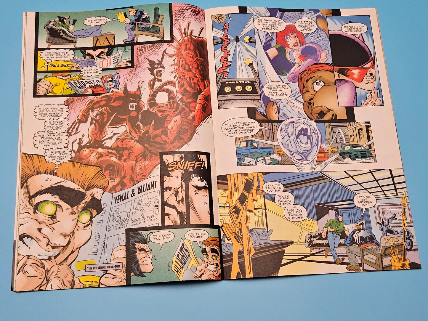 Vintage wolverine and venom comic