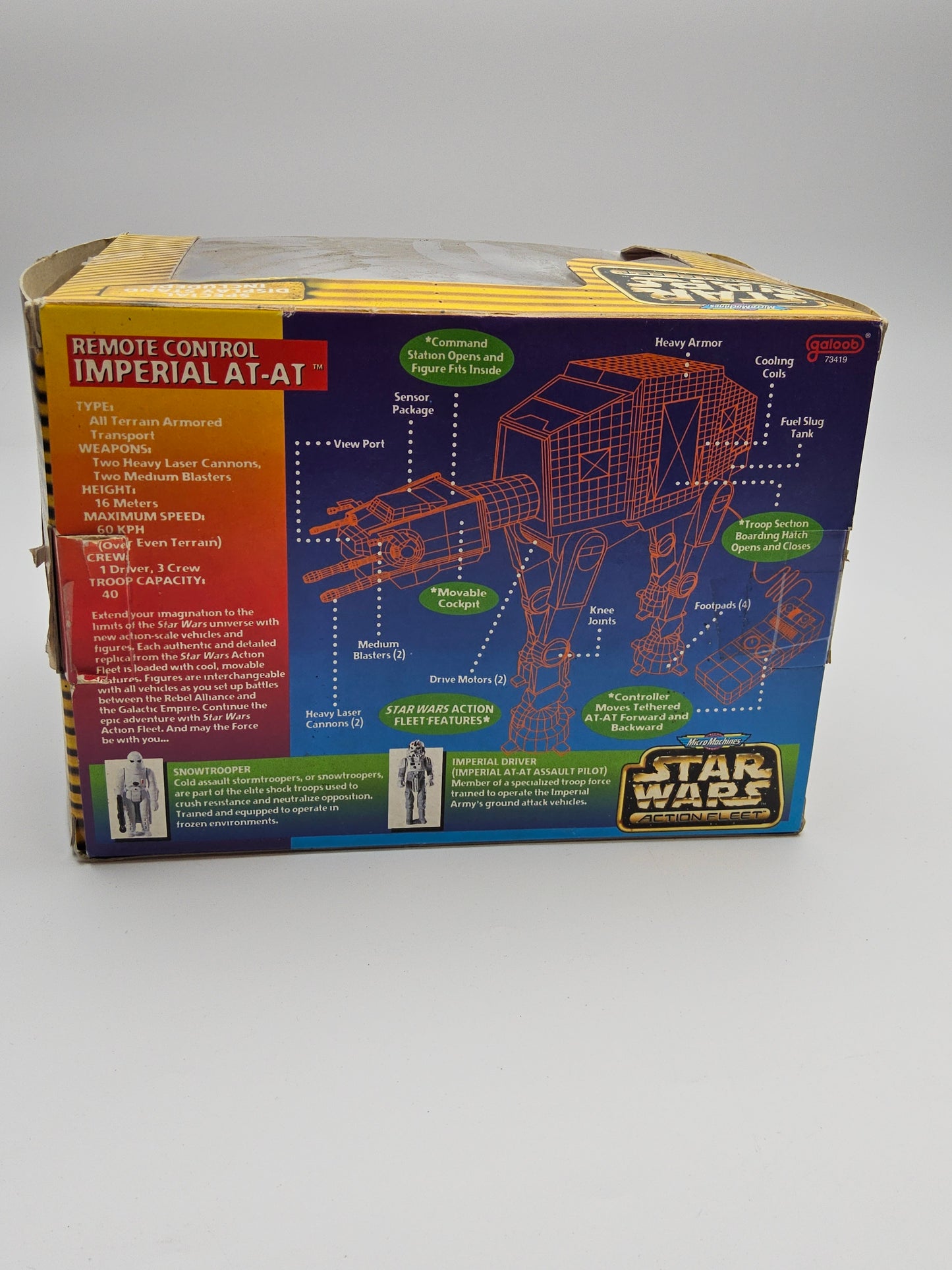 Micro machines star wars action fleet AT AT sealed