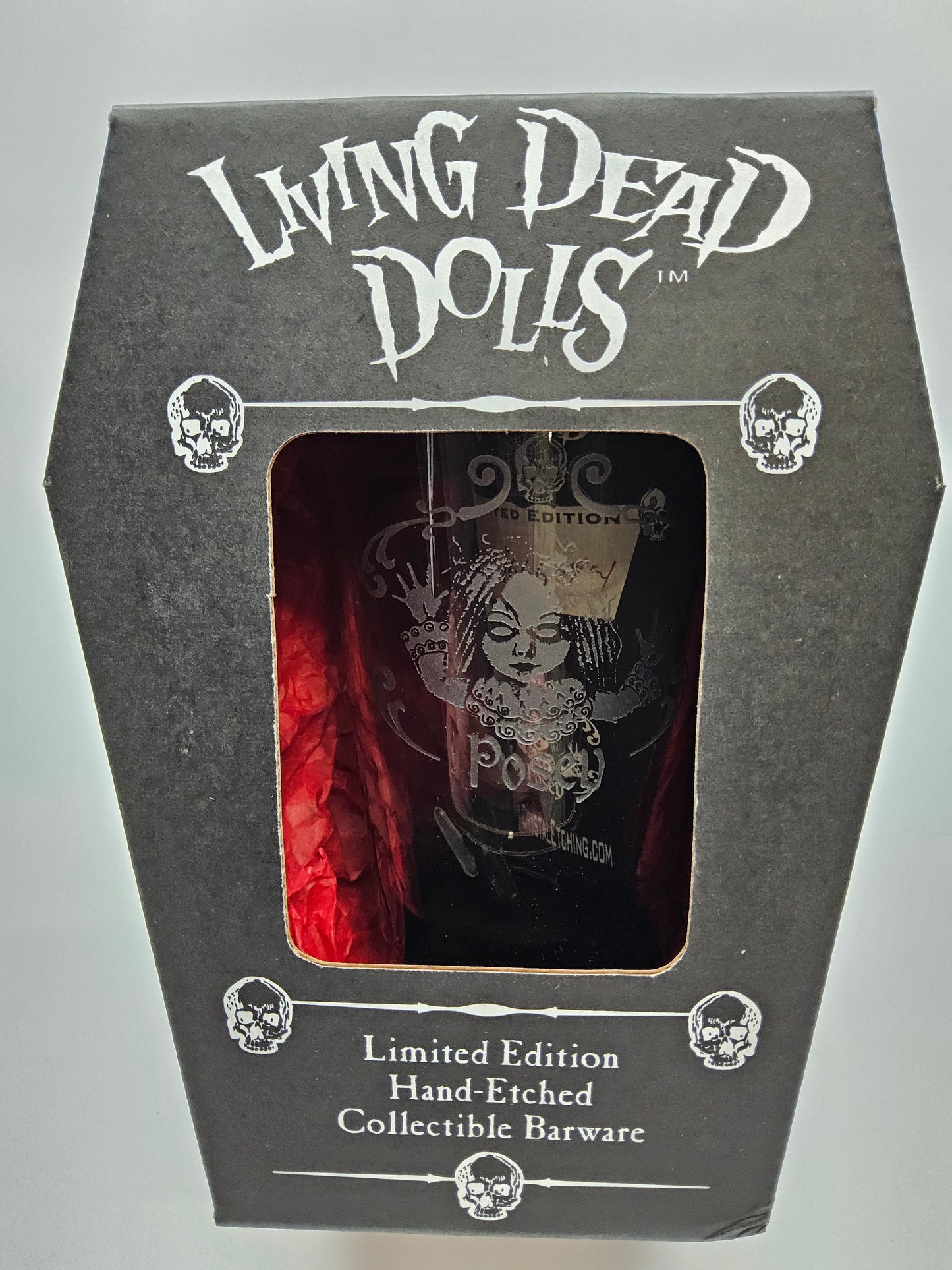 Living dead doll etched glass Posey