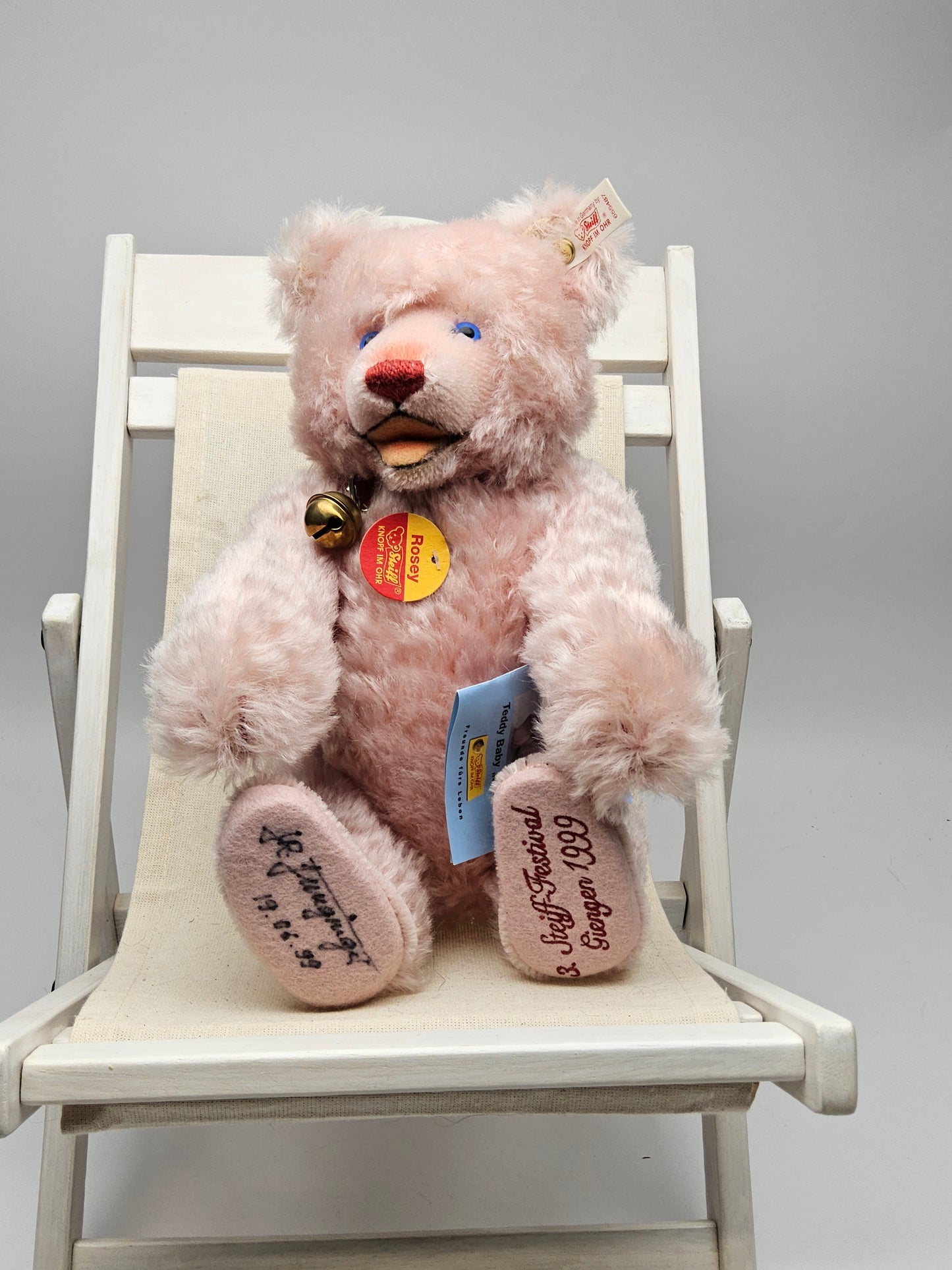Steiff rosey bear signed