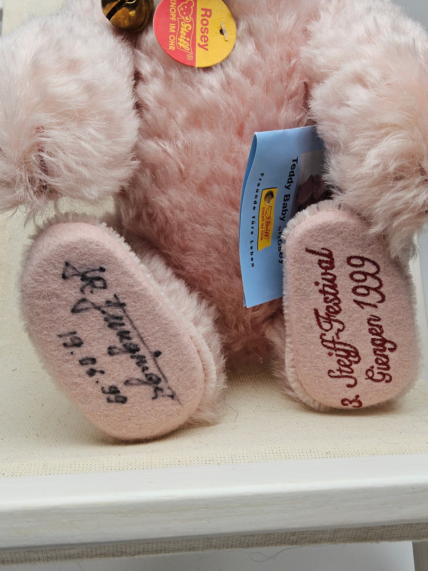 Steiff rosey bear signed