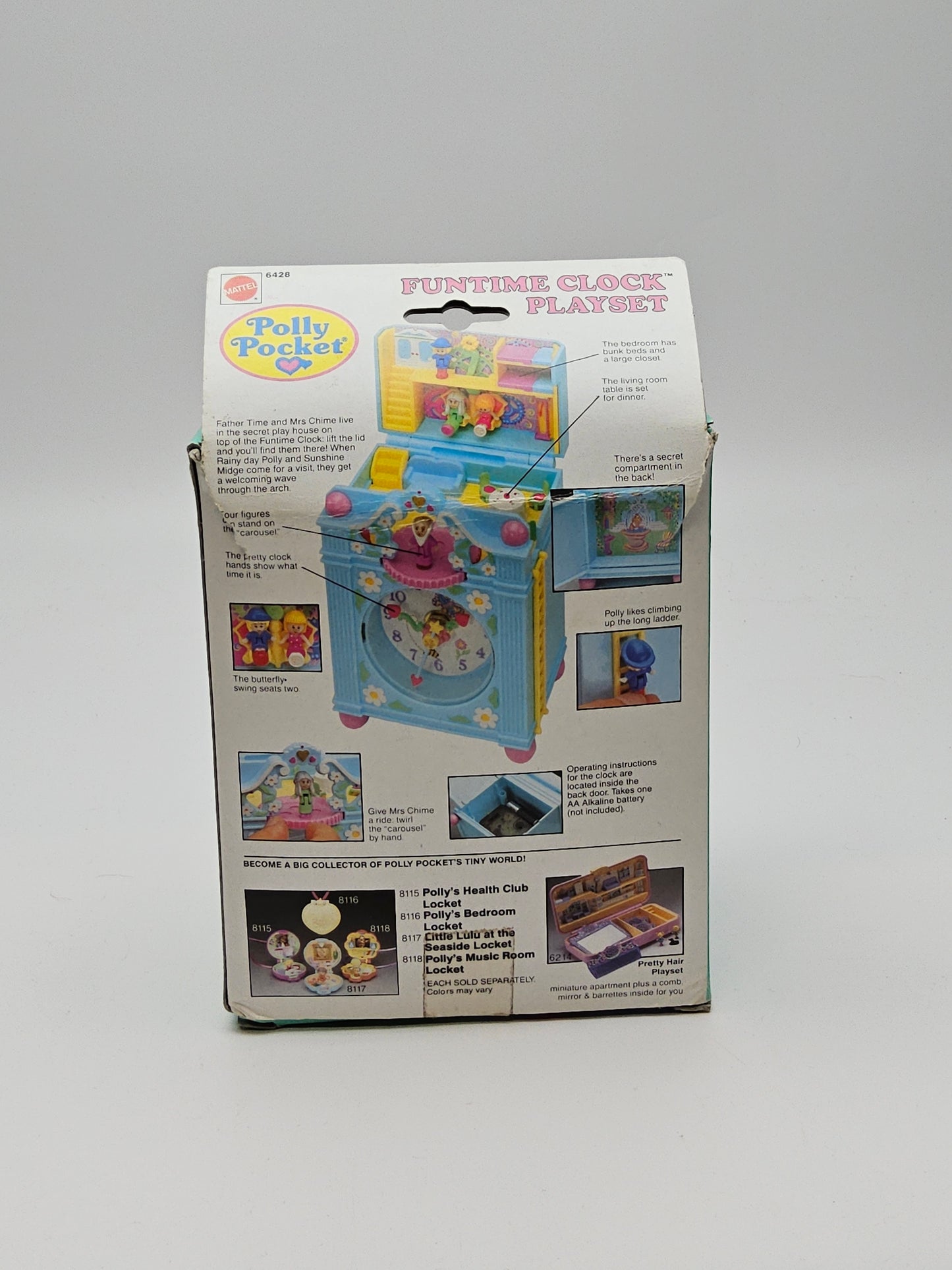 Polly pocket clock 100% complete with original packaging (working)