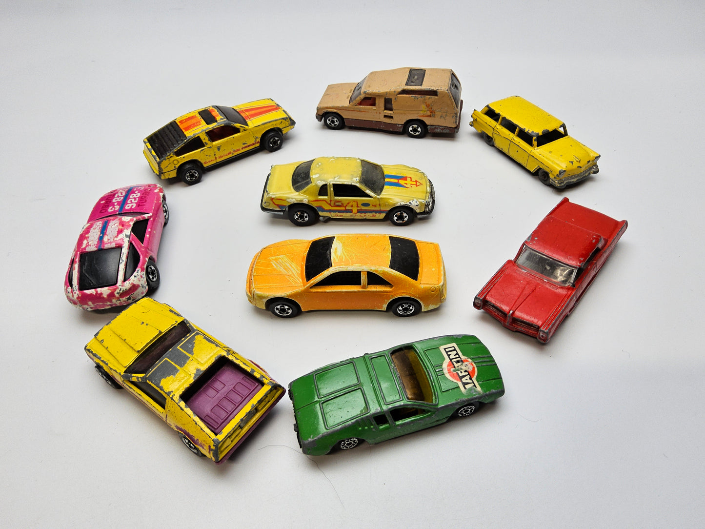 Group of die cast cars