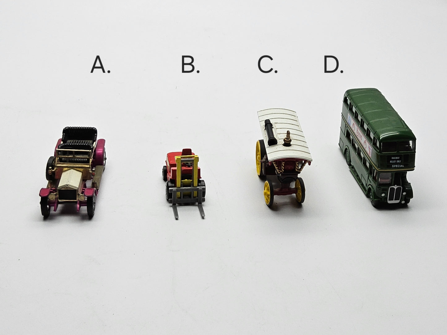 A selection of diecast models for you to choose from.