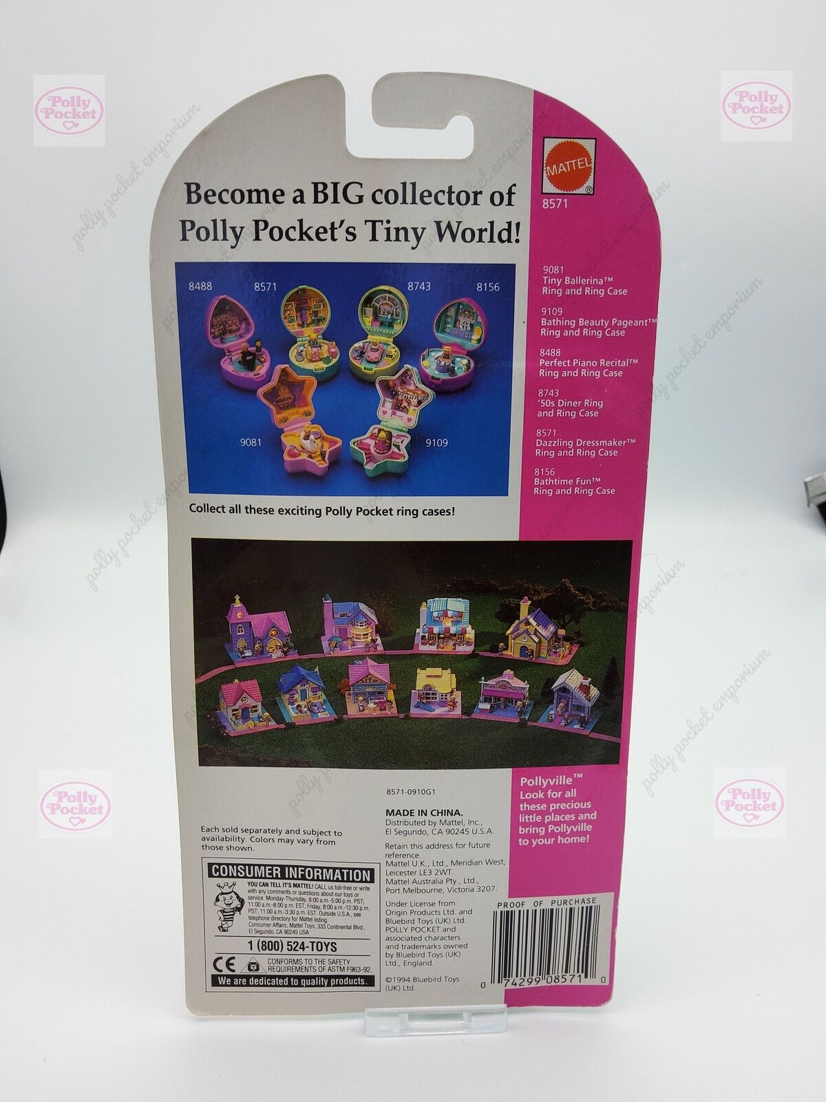 ULTRA RARE Polly pocket dazzling dressmaker ring case sealed in original packagi