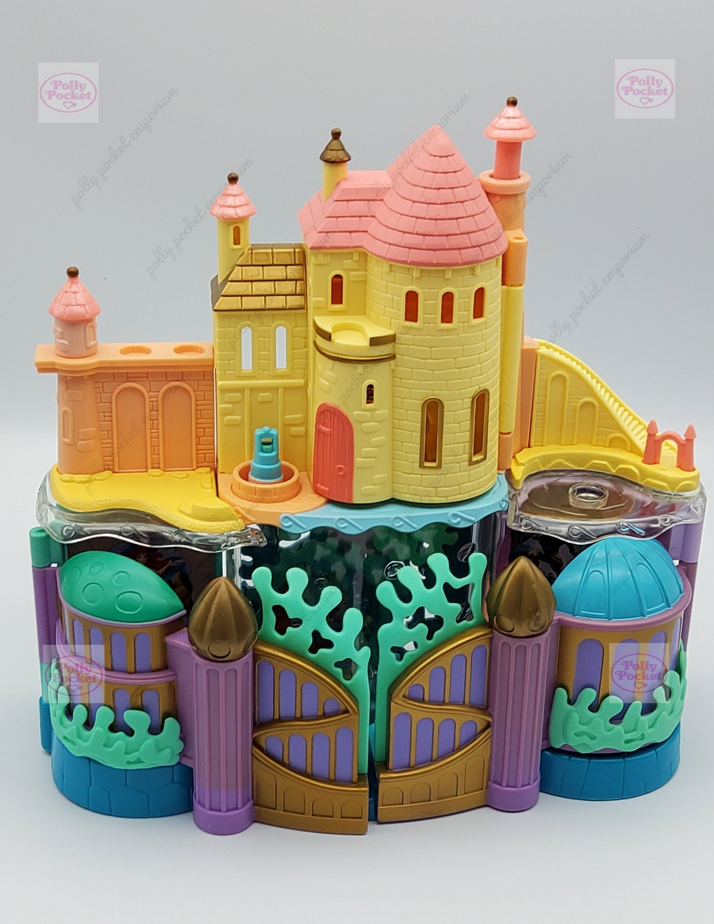 Polly pocket type little mermaid under the sea castle with characters and accessories