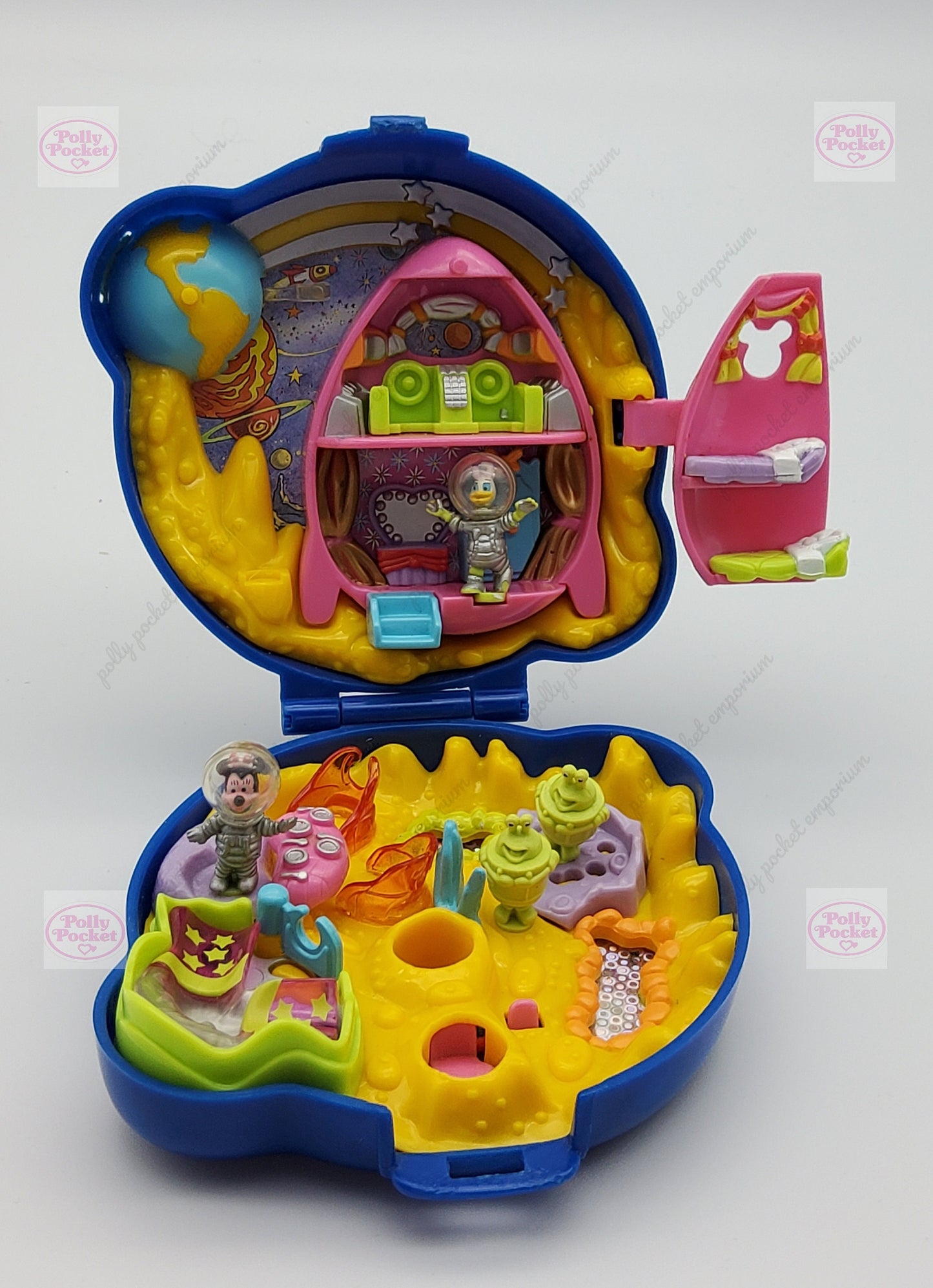 RARE Polly pocket minnie mouse space case 100% complete