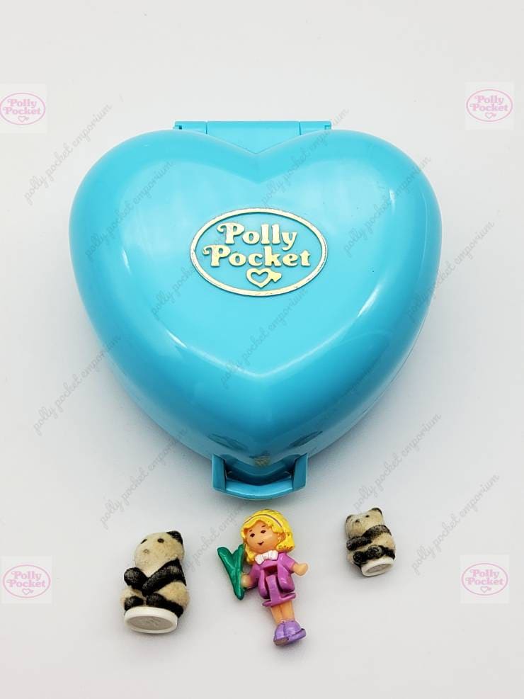 Polly pocket pretty panda compact 100% complete