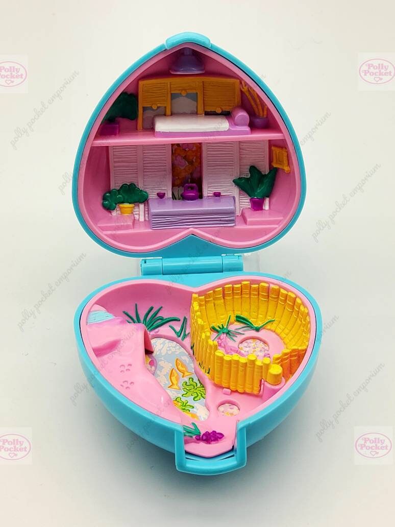 Polly pocket pretty panda compact 100% complete
