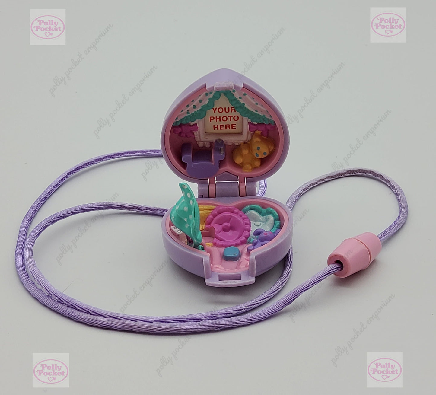 RARE Polly pocket baby and blanket locket 100% complete