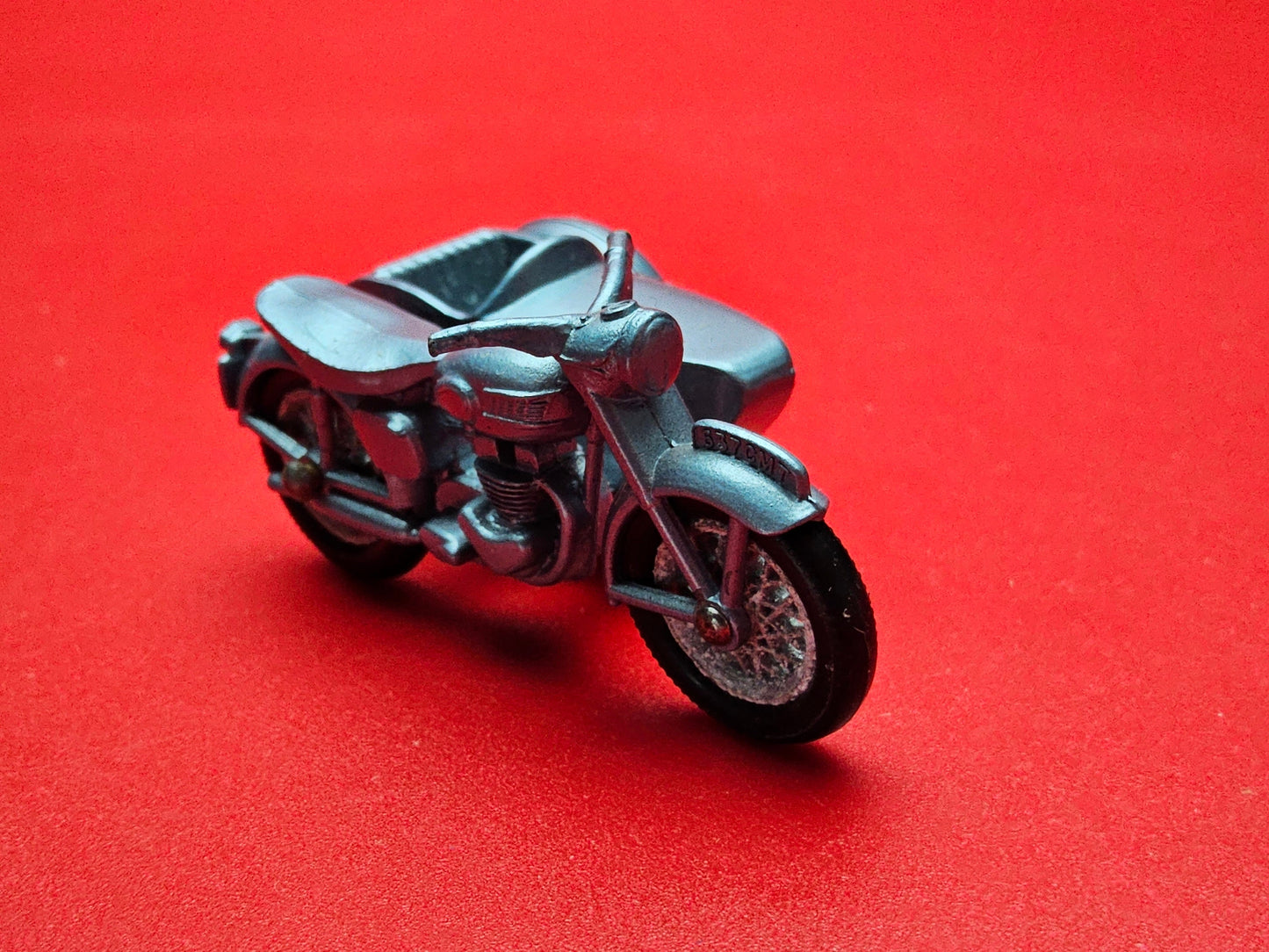 Matchbox number 4 triumph motorcycle and side car with original box