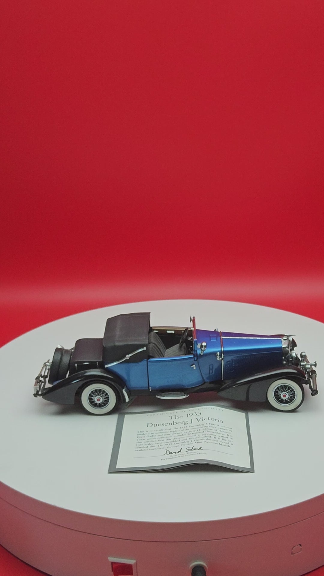 Franklin Mint 1933 Duesenberg hot Victoria J