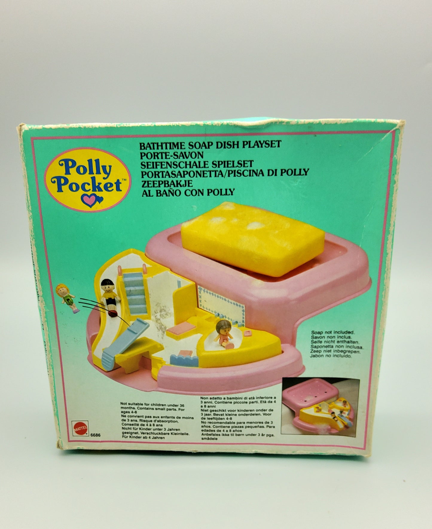 Polly pocket soap dish (pink variation) 100% complete with original packaging