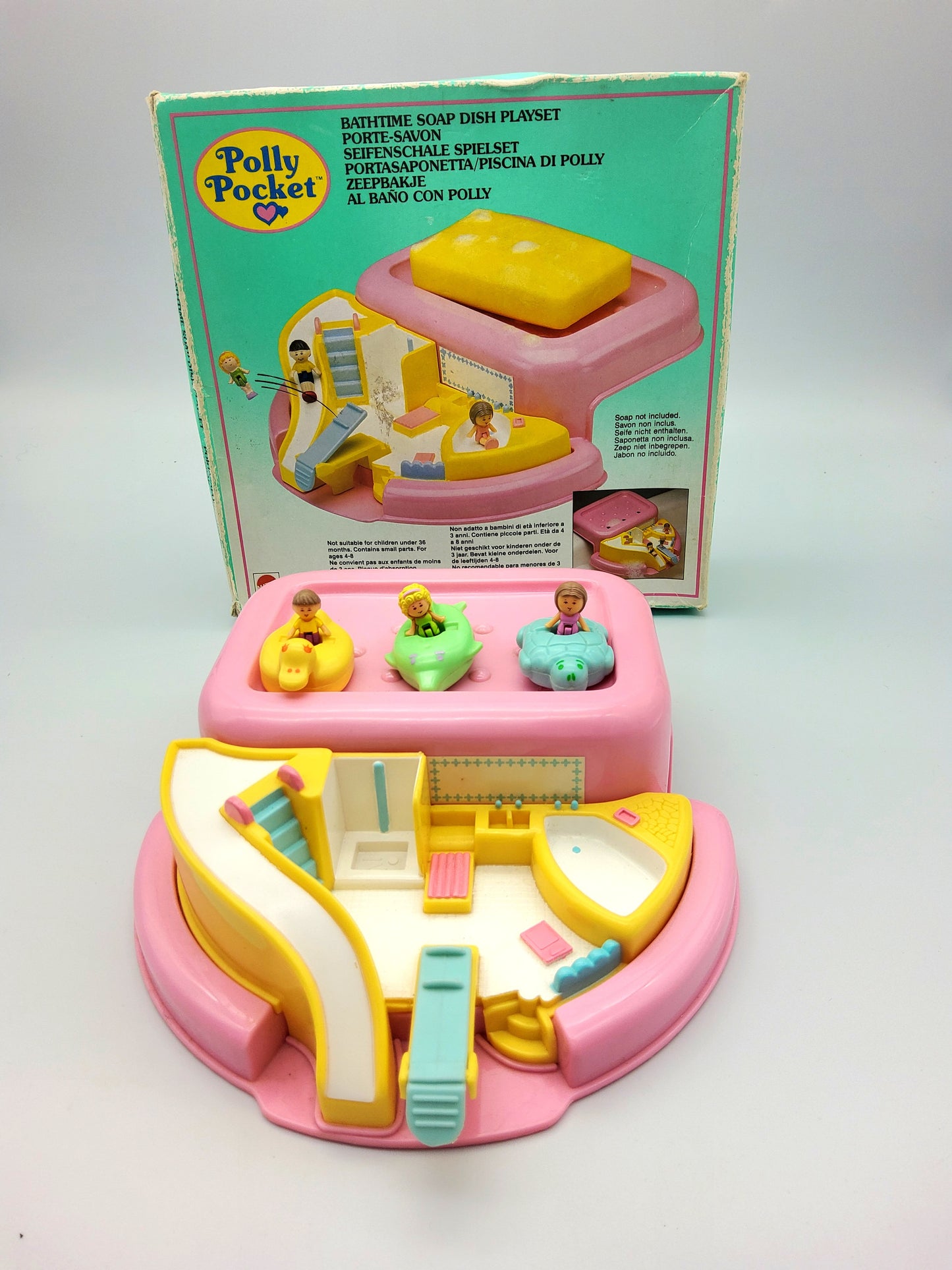 Polly pocket soap dish (pink variation) 100% complete with original packaging