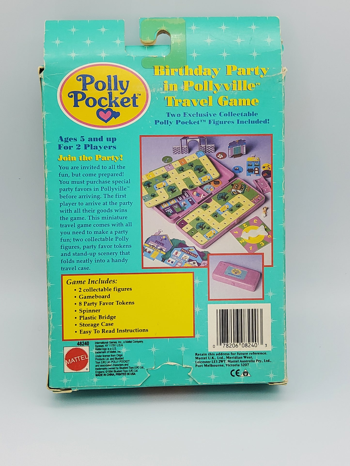 Polly pocket birthday party travel game 100% complete with original packaging