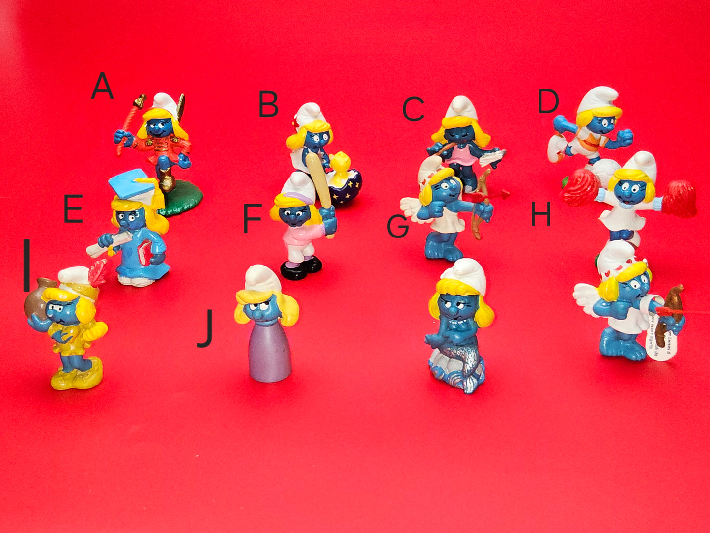 Vintage schleich smurfettes