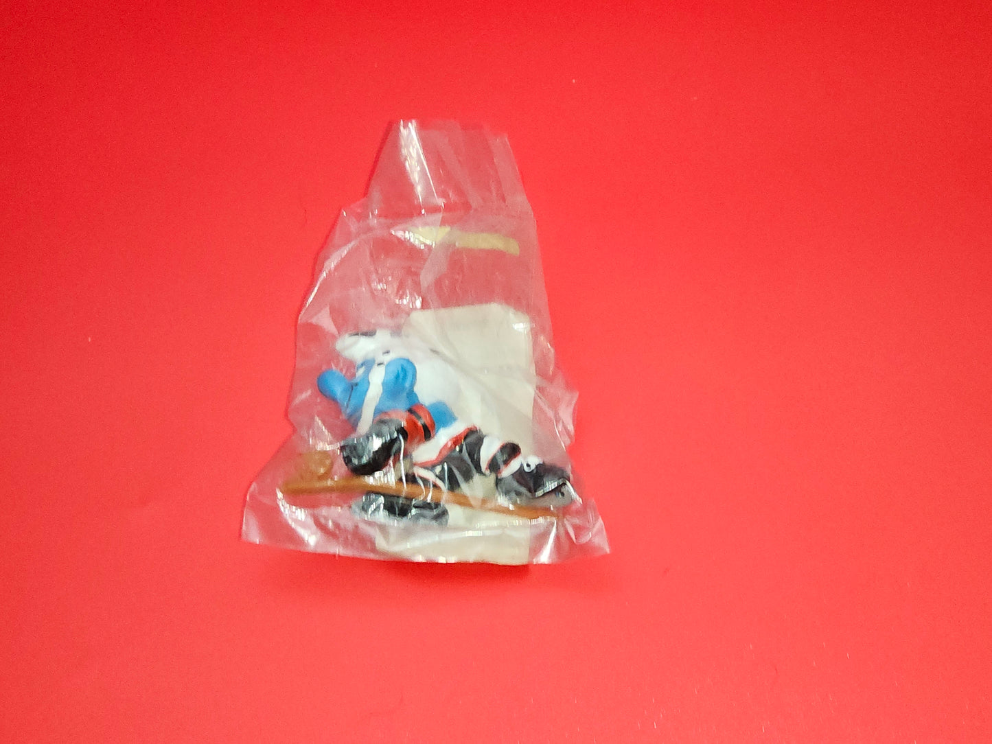 Smurf ice hockey player sealed
