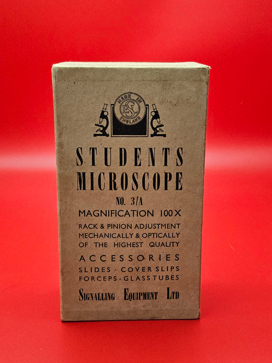 Vintage childs microscope in original box