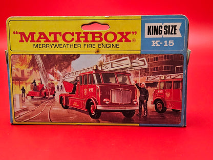 Matchbox #K15 merrywwather fire engine sealed in original box