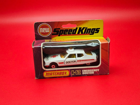 Matchbox speedkings K62 emergency doctor car in original packaging