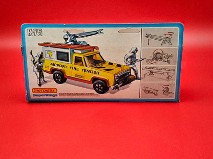 Matchbox superkings K75 airport fire tender with original packaging