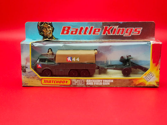 Matchbox battlekings #K116 artillery truck and field gun sealed