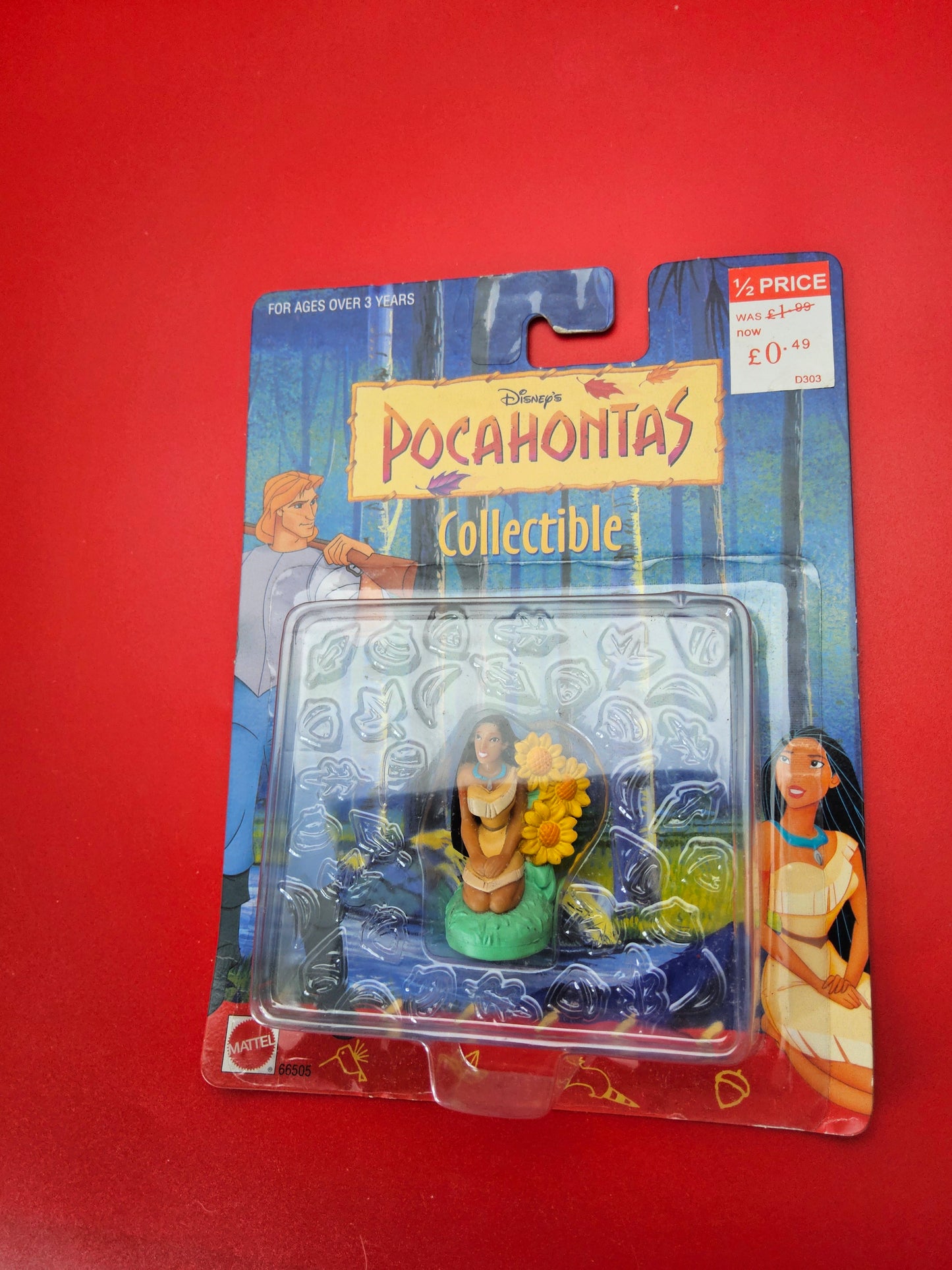 Vintage Pocahontas kneeling figure sealed in original packaging