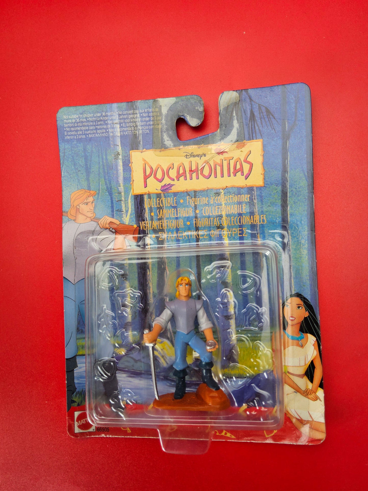 Vintage Pocahontas John Smith figure sealed in original packaging