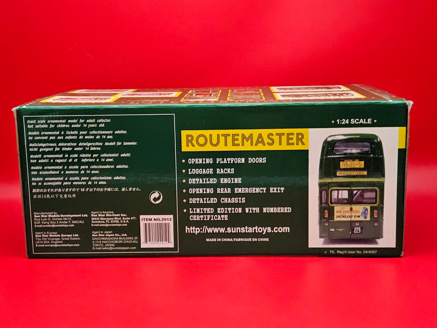 Sunbeam route master bus sealed in original packaging