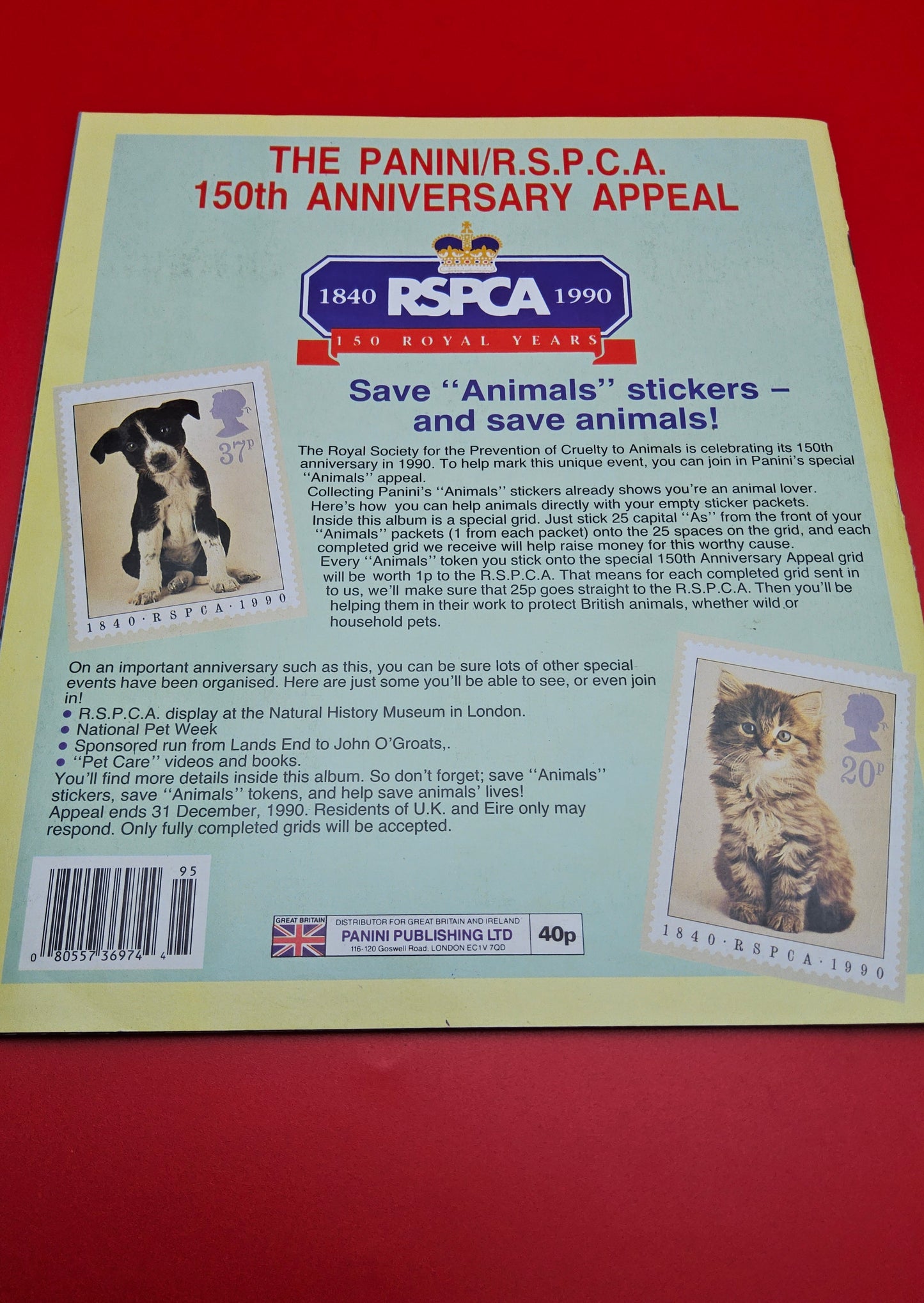 RSPCA pannini sticker album 100% complete