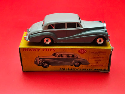 Dinky #150 Rolls Royce silver wraith with box
