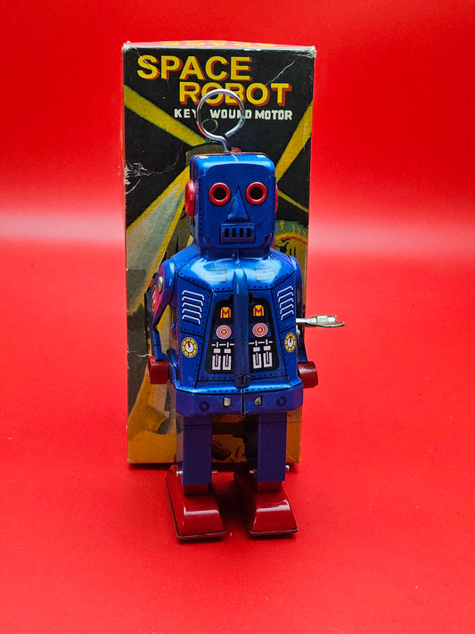 Tin plate robot reproduction toy