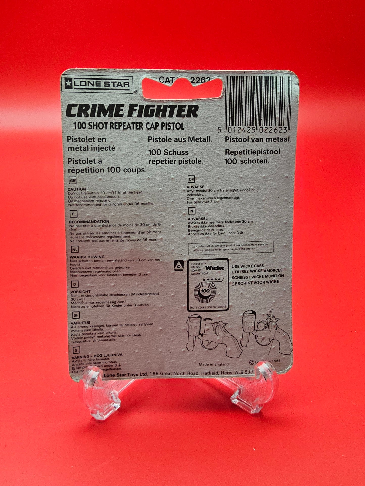 Vintage cap gun sealed in original packaging