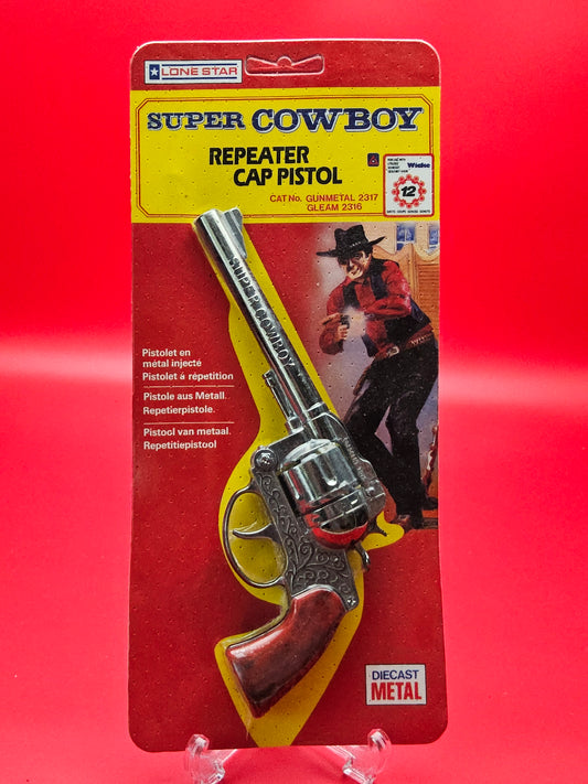 Vintage super cowboy cap gun sealed im original packaging