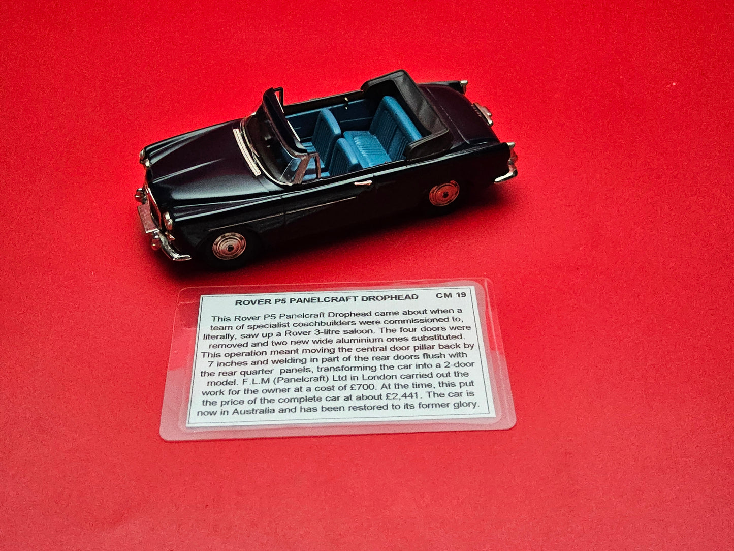 Crossway models #CM19 Rover P5 panelcraft drophead with original box