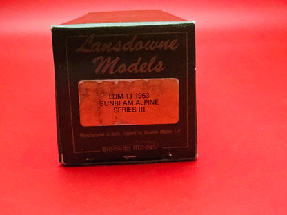 Lansdowne model #11 1963 sunbeam alpine series III with original box