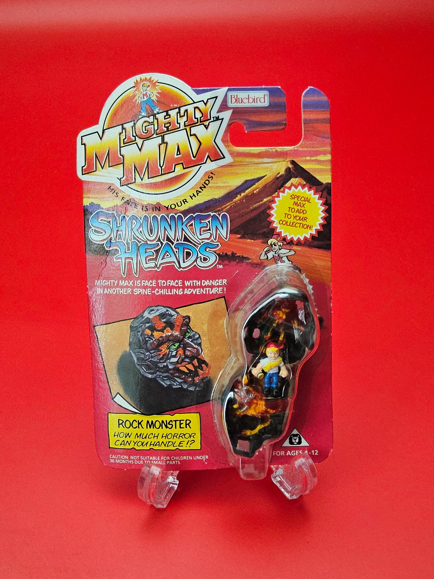 Mighty Max shrunken heads rock monster sealed in original packaging