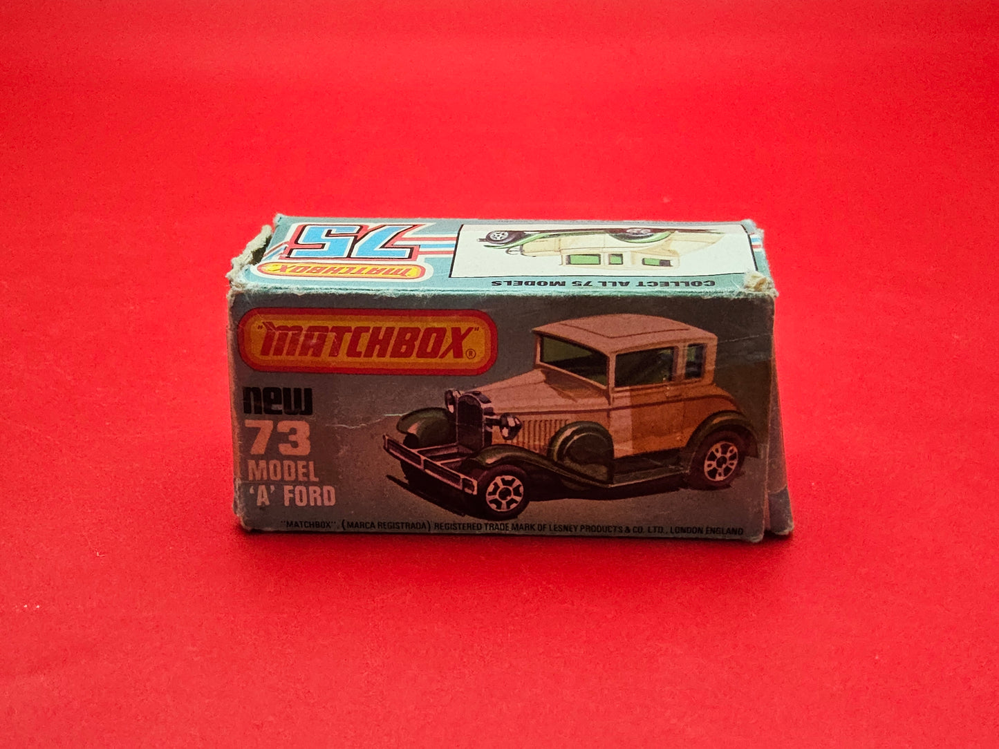 Matchbox #73 model A Ford in cream with original box