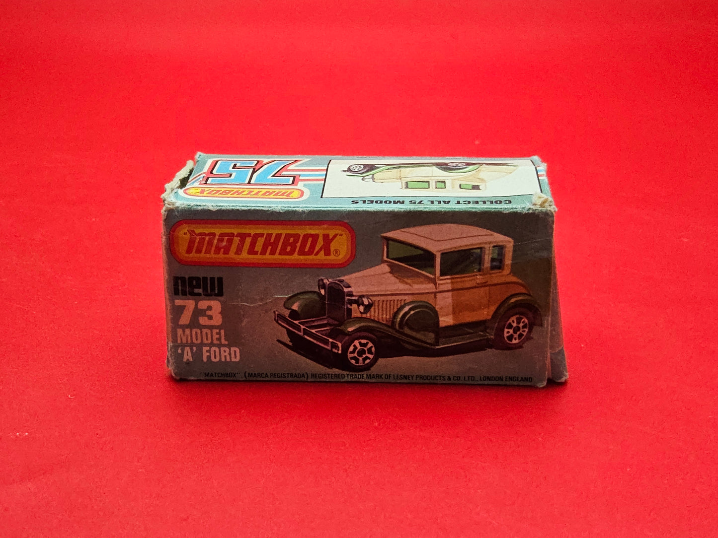 Matchbox #73 model A Ford in cream with original box