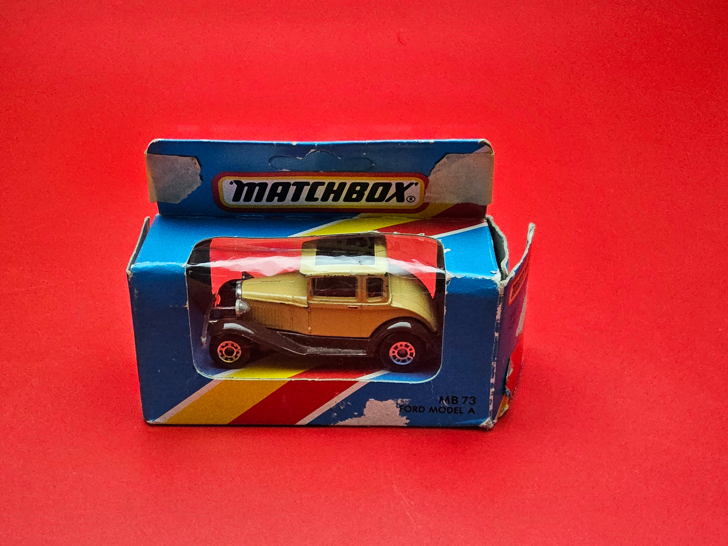 Matchbox #73 model A Ford in cream with original box