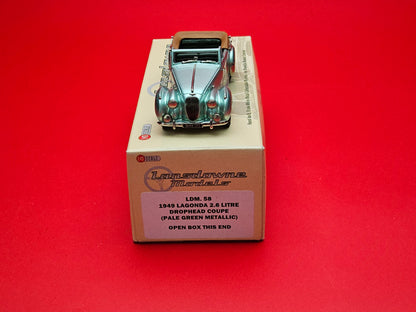 Lansdowne model #58 Lagonda drophead coupe metallic green in box