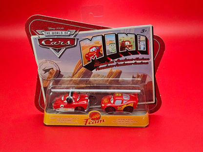 Doc Hudson and Lightning McQueen mini figures