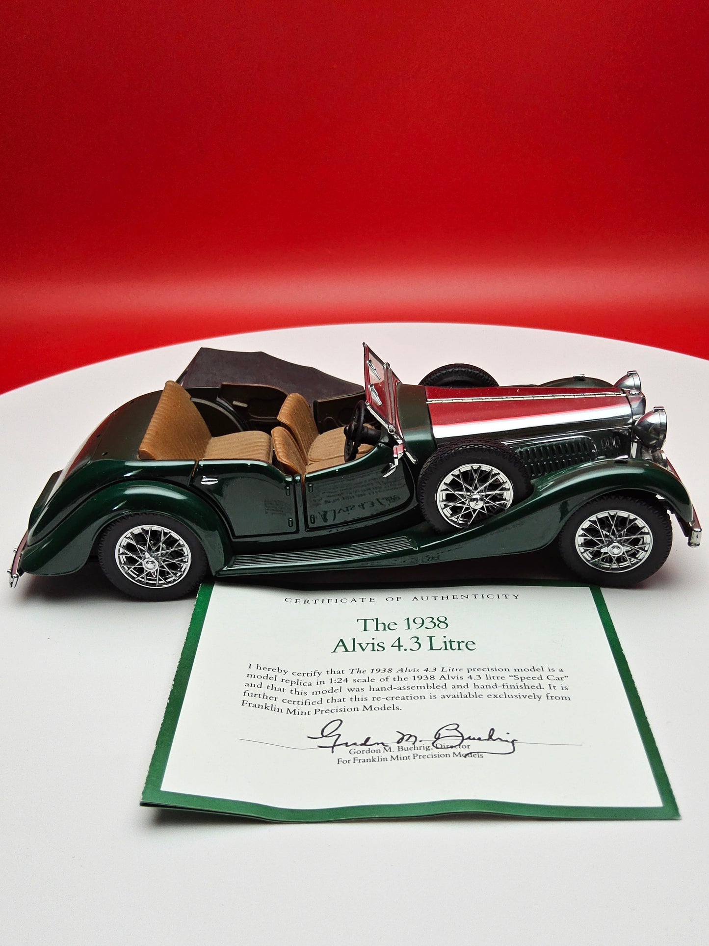 Franklin mint 1938 Alvis 4.3 litre with original box